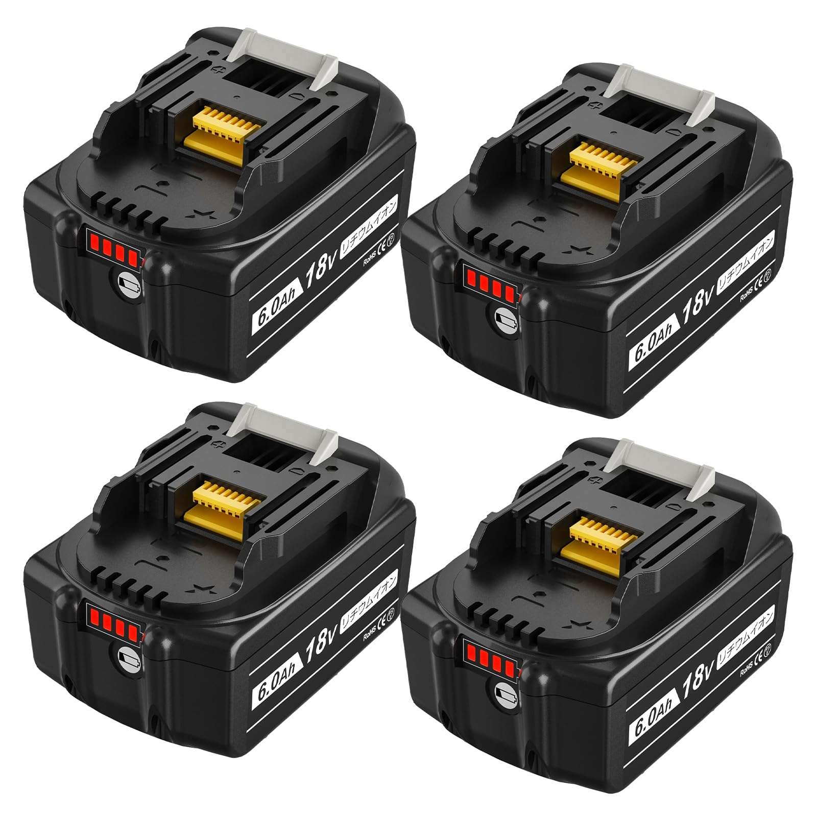 マキタ 互換バッテリー BL1860B　LED残量　4個セット Amazon.co.jp: DOSCTT 互換マキタ 18v バッテリーBL1860B【四個セット